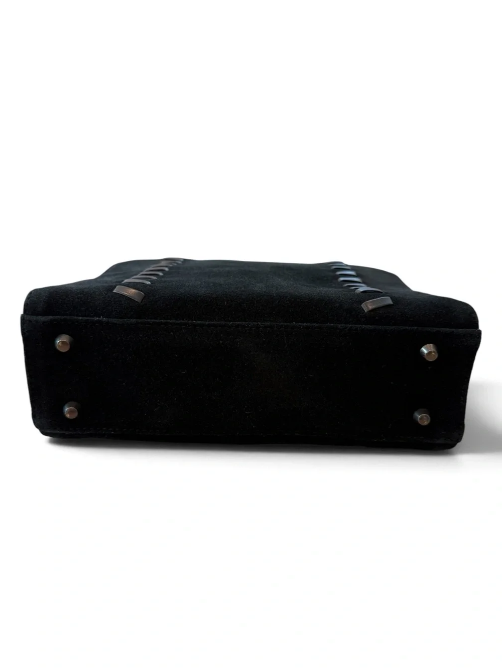 YSL Black Suede Handbag - Women's Everyday Bag